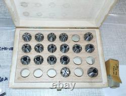 Emco Unimat DB200 Lathe E-16 Collet Chuck Set with 17 Collets Ref No 1020 A31Z