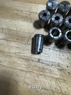 Enco r8 Collet Chuck, Wrench And 15 Collets 1/8to 1 Came Off A Bridgeport Mill