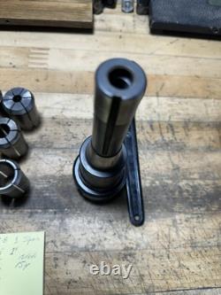 Enco r8 Collet Chuck, Wrench And 15 Collets 1/8to 1 Came Off A Bridgeport Mill