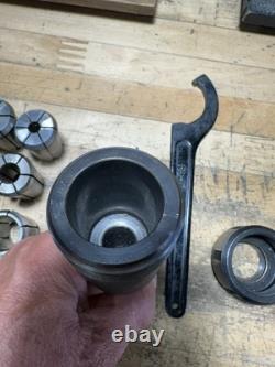 Enco r8 Collet Chuck, Wrench And 15 Collets 1/8to 1 Came Off A Bridgeport Mill