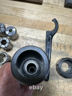 Enco r8 Collet Chuck, Wrench And 15 Collets 1/8to 1 Came Off A Bridgeport Mill