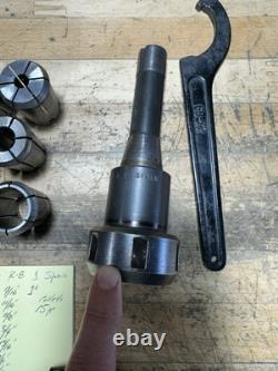 Enco r8 Collet Chuck, Wrench And 15 Collets 1/8to 1 Came Off A Bridgeport Mill