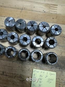 Enco r8 Collet Chuck, Wrench And 15 Collets 1/8to 1 Came Off A Bridgeport Mill