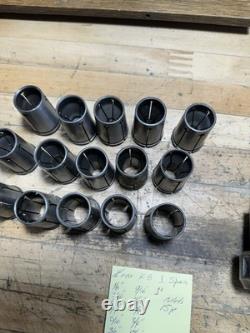 Enco r8 Collet Chuck, Wrench And 15 Collets 1/8to 1 Came Off A Bridgeport Mill