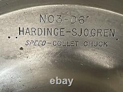 HARDINGE SJOGREN No. 3 SPEED 3J COLLET CHUCK D1-6