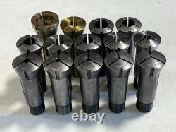 Hardinge 6k Lathe 14pc Round Collet Lot Set Chuck 10k South Bend Buck Emergency