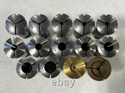 Hardinge 6k Lathe 14pc Round Collet Lot Set Chuck 10k South Bend Buck Emergency