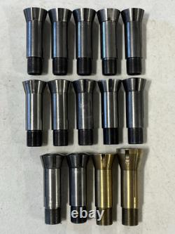 Hardinge 6k Lathe 14pc Round Collet Lot Set Chuck 10k South Bend Buck Emergency
