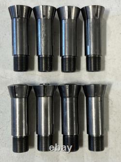 Hardinge 6k Lathe 8pc Round Collet Lot Set Chuck 10k South Bend 1/16 1/8 1/4 3/8
