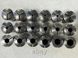 Hardinge 6k Lathe Round Collet Lot Set Chuck 10k South Bend RSB 1/16 1/8 1/4 3/8