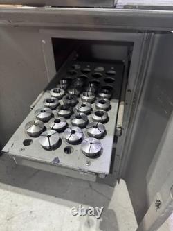 Hardinge HCT-CF Chucker Lathe with 3-Jaw Chuck, Full Collet Set & Tooling