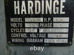 Hardinge HLV-H Tool Room Lathe with Collet Closer 3 jaw chuck & DRO