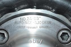 Hardinge Sjogren 2J Collet Chuck D1-3 Cam-Lock Spindle with 1 Collet Free Ship