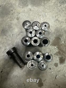 Hendey Metal Lathe 12 14 16 no. 2 Collets with Nose Cone Machinist Tool Lot