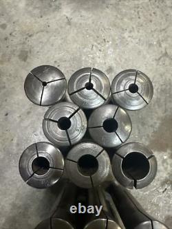 Hendey Metal Lathe 12 14 16 no. 2 Collets with Nose Cone Machinist Tool Lot