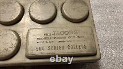 Jacobs 50 Chuck + 500 series Rubber-Flex Collet Set 2 1/4 8 South Bend Clausing