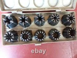 Jacobs 50 Rubber-Flex Chuck + SET OF 500 COLLETS 2 1/4 8 South Bend Clausing