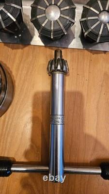 Jacobs 96-F1 Flex Collet Lathe Chuck withKey, & Jacobs Rubber Flex Collet Set