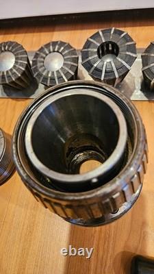 Jacobs 96-F1 Flex Collet Lathe Chuck withKey, & Jacobs Rubber Flex Collet Set