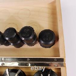 Jacobs Rubber Flex Collets -NOS- Set 1/16 1-3/8 with all Plugs Plywoodcase