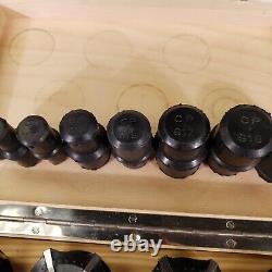 Jacobs Rubber Flex Collets -NOS- Set 1/16 1-3/8 with all Plugs Plywoodcase