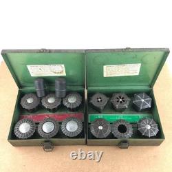 Jacobs Rubber Flex Lathe Collets Lot (2) Sets with Box J910 J914 & J915 J920
