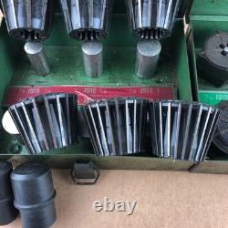 Jacobs Rubber Flex Lathe Collets Lot (2) Sets with Box J910 J914 & J915 J920
