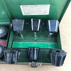 Jacobs Rubber Flex Lathe Collets Lot (2) Sets with Box J910 J914 & J915 J920