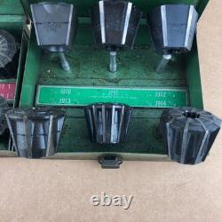 Jacobs Rubber Flex Lathe Collets Lot (2) Sets with Box J910 J914 & J915 J920