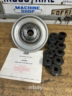 Jacobs Rubber Flex Spindle Nose Collet Chuck D1-6 Mount With Collet Set