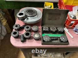 Jacobs Spindle Nose Lathe Chuck Model 91-C4 with11 Collets