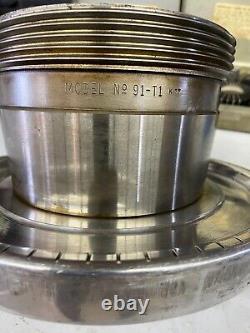 Jacobs Spindle Nose Lathe Chuck Model 91-T1 with L1 Mount & Rubber Flex Collets