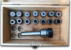 K-gualda Collet Chuck Hand for Lathe MT3-ER25 M12& ER32 Collet Chuck Set (18pce)