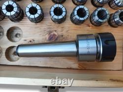 K-gualda Collet Chuck Hand for Lathe MT3-ER25 M12& ER32 Collet Chuck Set (18pce)