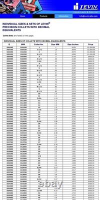 LEVIN NOS 8mm WW Collet Watchmaker's Jeweler's Lathe Tool Wire Chuck NEW USA NIB