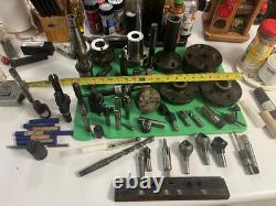 LOT 55+ Machinist Tool Lot Lathe Turn Bits, countersinks, collet chucks, $2000+