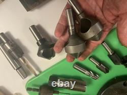 LOT 55+ Machinist Tool Lot Lathe Turn Bits, countersinks, collet chucks, $2000+