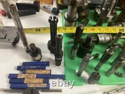 LOT 55+ Machinist Tool Lot Lathe Turn Bits, countersinks, collet chucks, $2000+