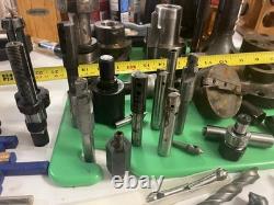 LOT 55+ Machinist Tool Lot Lathe Turn Bits, countersinks, collet chucks, $2000+