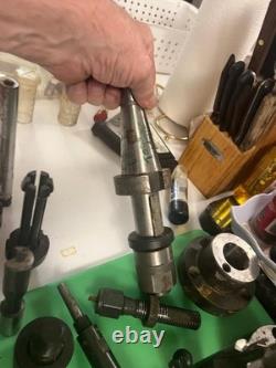 LOT 55+ Machinist Tool Lot Lathe Turn Bits, countersinks, collet chucks, $2000+
