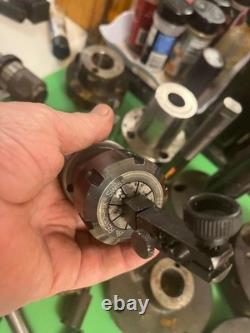 LOT 55+ Machinist Tool Lot Lathe Turn Bits, countersinks, collet chucks, $2000+