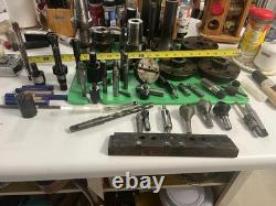 LOT 55+ Machinist Tool Lot Lathe Turn Bits, countersinks, collet chucks, $2000+
