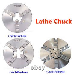 Lathe Chuck 3Jaw 4Jaw 6Jaw Self-Centering Hardened with jaws&wrench for Mill Lathe