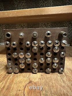 Lathe Collets Lot Set Block Holder Tool Chuck Machine/Watch/Jewelry