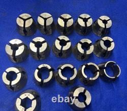 Levermatic 1 1/2 x 8 Collet Closer and Collets 17 Collets 1/8 to 1 Logan