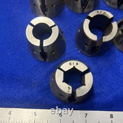 Levermatic 1 1/2 x 8 Collet Closer and Collets 17 Collets 1/8 to 1 Logan