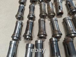 Lot Of 65, CNC Lathe Hardinge Nose Hex Collets Screw Machine Tools