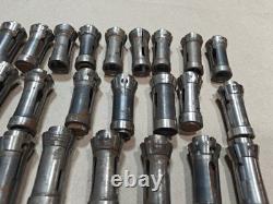Lot Of 65, CNC Lathe Hardinge Nose Hex Collets Screw Machine Tools