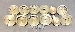 Lot of 12 Hardinge Dunham 5C 4 Lathe Step Chuck Collets Machinist Tooling 55D