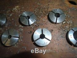 MACHINIST LATHE MILL Machinist Lot of 16 3 SB South Bend Collets and Drawer Bar